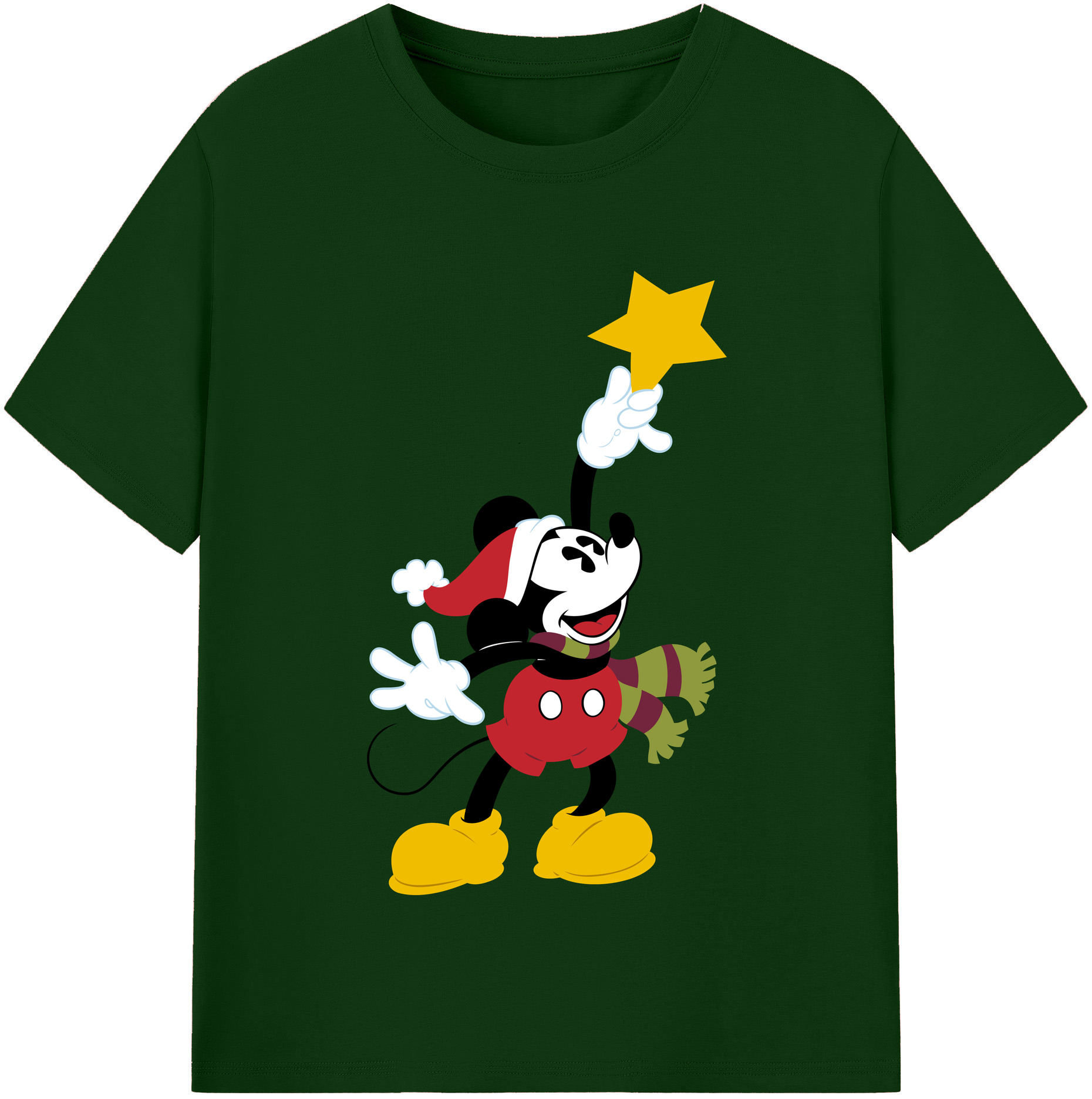 （画像用） ミッキーマウス Mickey Mouse 綿100％半袖Tシャツ（フロントプリント）